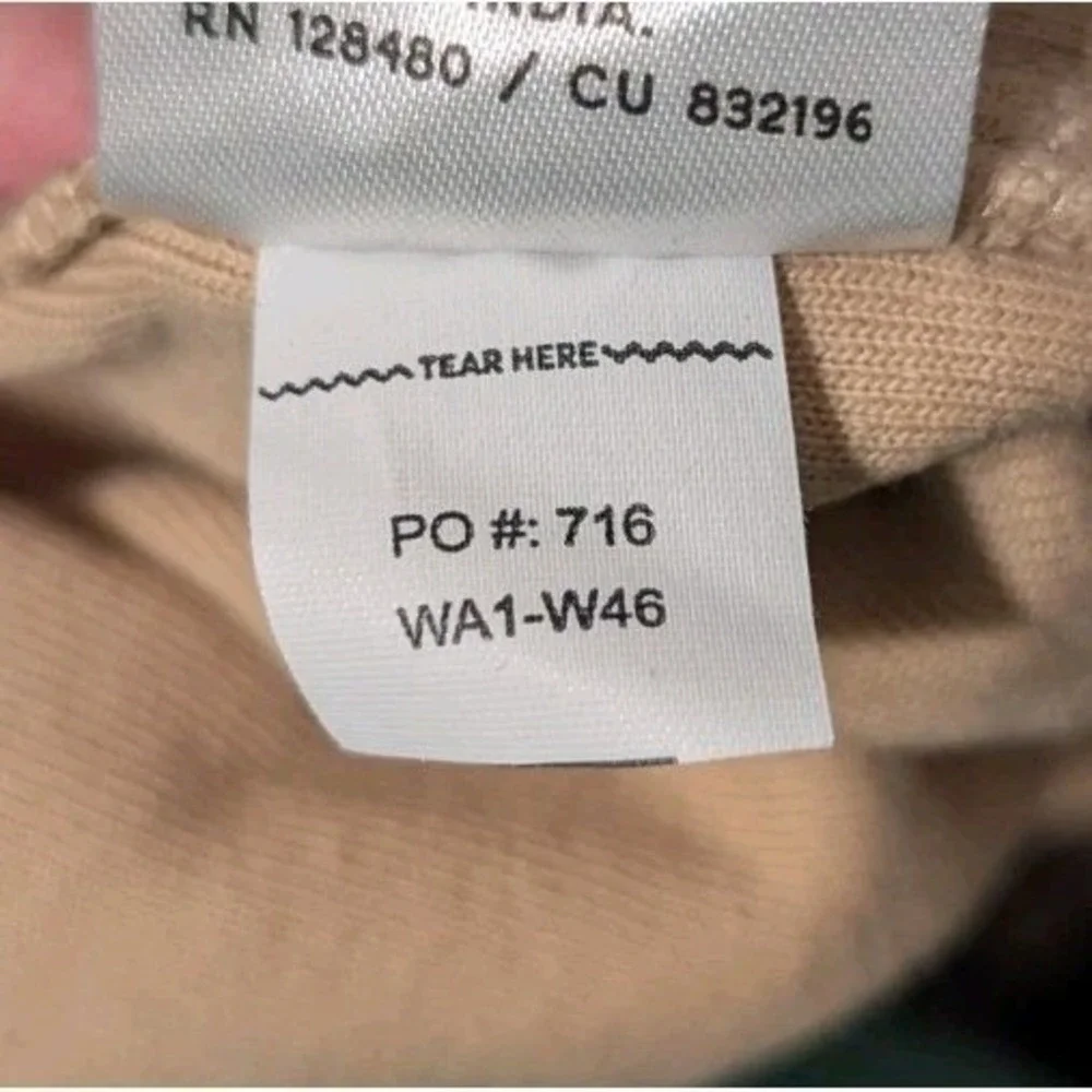 Pact Women's Large Organic Cotton Pure Velour Relaxed Sweatpant $98 Sesame Beige